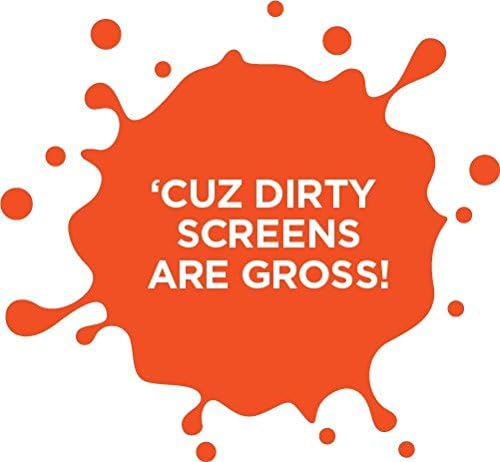 WHOOSH! Screen Shine Go XL - 3.4 fl oz with Microfiber Cloth - Powerful Streak-Free Screen Cleaner Spray and Wipe for MacBook, Laptop, Car, Eyeglasses & Phone - Sleek Bottle for Home, Work or Travel