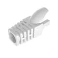 50 Pcs Cat5 Cat5E Cat6 Strain Relief Boot, RJ45 Plug Connector Cover Modular Network Plug Connector Cap Cable Connector Boots, White