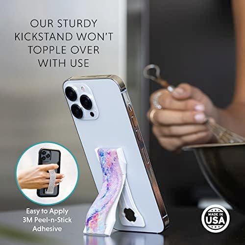 LOVEHANDLE PRO Premium Phone Grip - Silicone Phone Strap - Magnetic Phone Mount and Kickstand for Smartphone and Tablet - Requiem Silicone