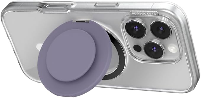 PopSockets Kick-Out Grip for MagSafe, Phone Grip with Built-in Phone Stand, Adjustable Kickstand for Portrait or Landscape, Strong Magnetic Hold, Wireless Charging Compatible - Dusk