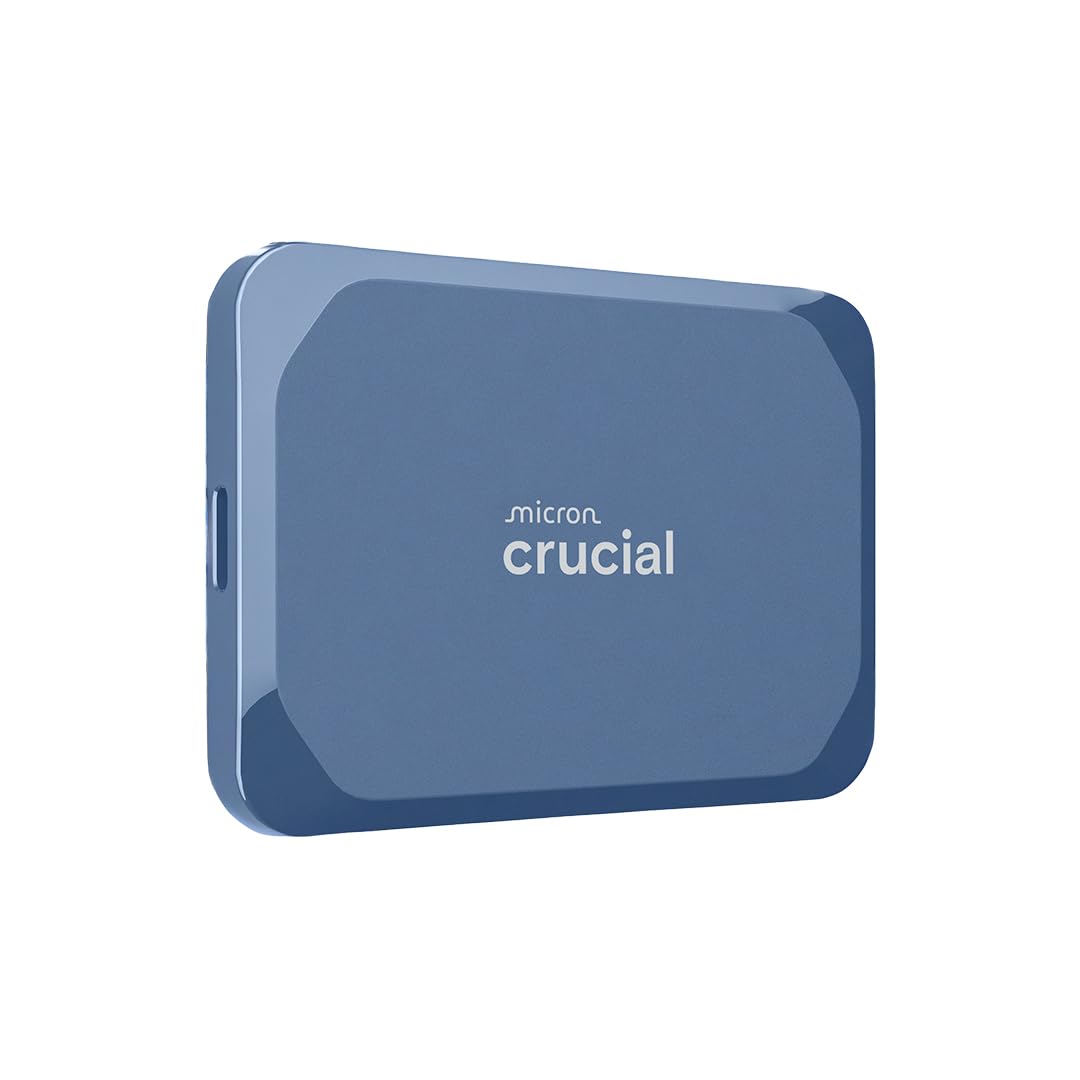 Crucial X10 6TB Portable SSD, Up to 2,100MB/s, USB 3.2 USB-C, External Solid State Drive, Compatible with Windows, Mac & Android, Durable Storage for Games, Photos & Files, Blue - CT6000X10SSD9-02