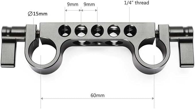 SmallRig Super Lightweight 15mm Railblock, Rod Clamp with 1/4"-20 Thread for Sony for Canon and Other 15mm DSLR Camera Rig Shoulder Support Rail System, Pack of 2-2061