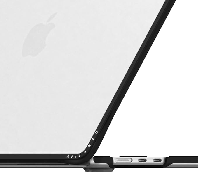 CASETiFY Impact MacBook Air 15" (M2-M4) Case [Cushioned Impact Corners/Scratch-Resistant/Anti-Slip Grip] - Dreamy Floral Pattern - Clear Black