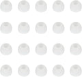 10 Pairs Silicone Medium Replacement Ear Tips - Eartips for In-Ear Headphones - Rubber Tips Earbud Covers - Earbud Cap (White)