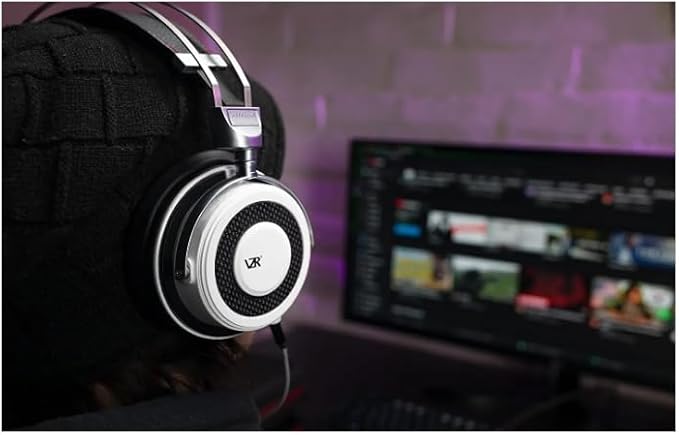 New! VZR Model One MKII Audiophile Gaming Headset – 3D Audio for First-Person Shooter/FPS Gaming, Patented CrossWave™ Spatial Audio, Removable Noise-Canceling Mic, 3.5mm Wired, NO Latency.
