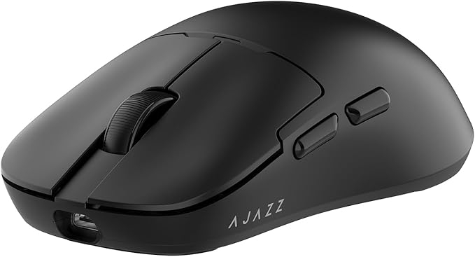 AJ159P MC Triple Mode (2.4G/Wired/Bluetooth 5.2) Gaming Mouse, 12000 DPI, 56g Ultra-Light, Magnetic RGB Charging Dock, Programmable 6 Buttons, Ergonomic Design for Computer Laptop PC, Black