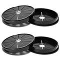 4PCS Cable Grommets, 3-1/8"(80mm) Desk Hole Cover Petal Shaped Buckle Type Nylon Snap Bushing Grommet, Wire Hole Cover Insert for Cables and Cords Management and Protection of Cabinet, Black