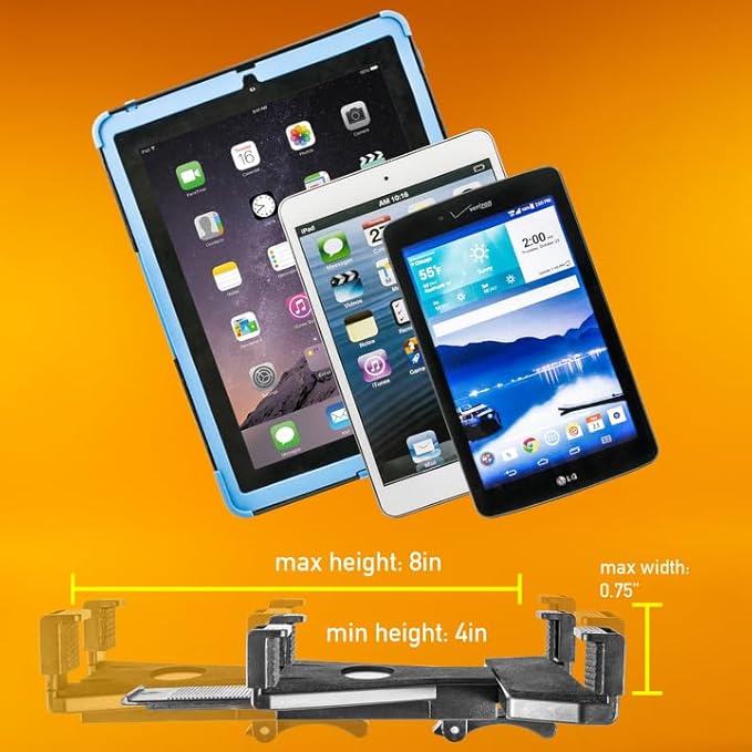 iBOLT TabDock Point of Purchase Wall Mount - with 4 Tablet Holders Perfect for Multiple delivery Applications (DoorDash, Uber eats, Postmates, etc.) Fits 7 to 10 inch Tablets