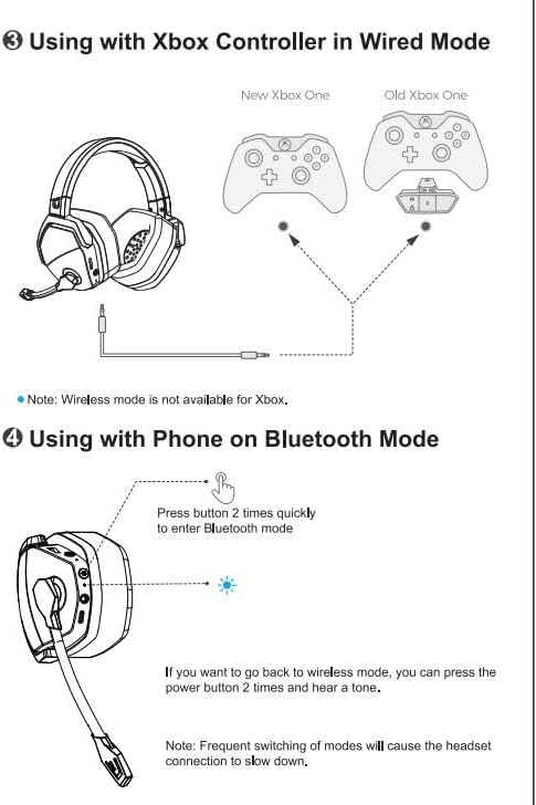 NUBWO G06 Dual Wireless Gaming Headset with Microphone for Ps5, Ps4, PC - 23ms Low Latency Audio - 100-Hour of Playtime - 50mm Drivers (Black-Purple)