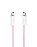 Belkin USB C to USB C Cable, 3.3ft, 60W - Type C Charger, iPhone Charger Cord, Soft, Braided, Flexible for iPhone 16, Galaxy S25, Pixel 9, Airpods, iPad Pro, Tablet & More, Travel Essentials - Pink