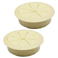 Desk Grommet 2-1/16" (53 mm), Desk Hole Cover for Cables Beige, Cable Grommet ABS Plastic, Desk Hole Grommet for Office and Home Table Cable, Detachable & Flexible Cable Cord Organizer-2 Pcs