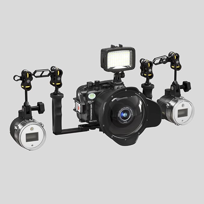 Sea frogs Underwater Camera Case Compatible with Canon EOS M6 Mark II 22MM IPX8 40m/130ft Maximum Diving Depth Waterproof Camera Housing for Diving, Surfing, Rowing, Skiing