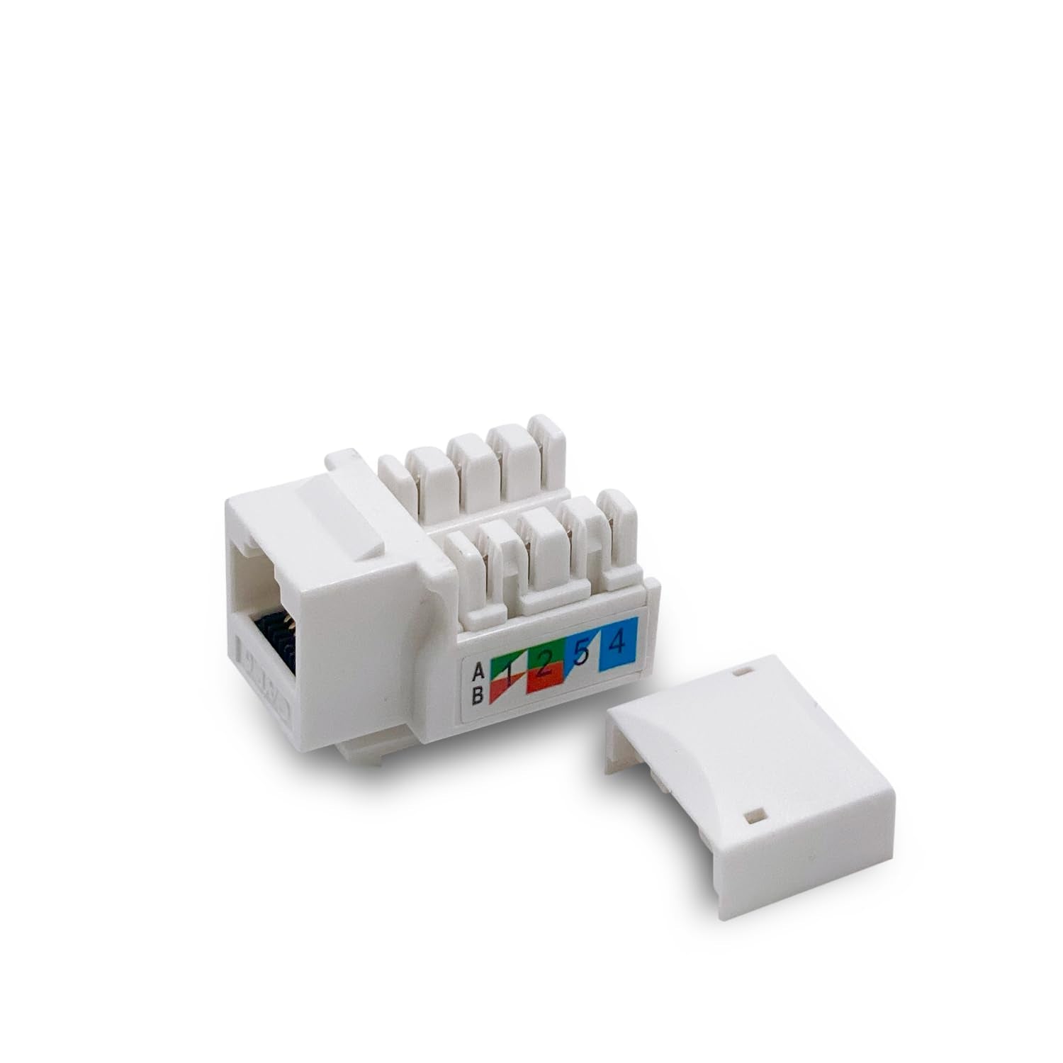 Verbex (10-Pack) Cat6 Keystone Jack - [UL Listed] - Ethernet Wall Jack - Wall Cat6 - Cat6 Network Coupler - Keystone Jack - Cat5/5e/6 Compatible - Cat6 Network Coupler