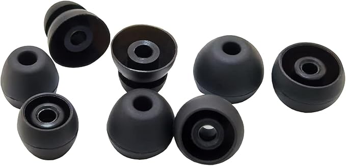 Silicone Earbuds Tips for Powerbeats Pro & 2/3 Replacement Eartips 8 Pairs L/M/S Double Flange Rubber Ear Tips