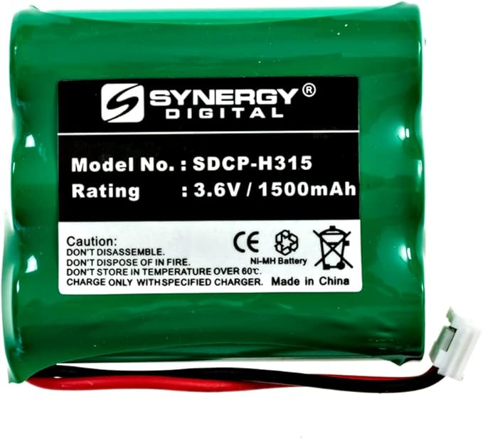 Synergy Digital Cordless Phone Battery, Compatible with AT&T 3301 Cordless Phone Battery Combo-Pack Includes: 2 x SDCP-H315 Batteries