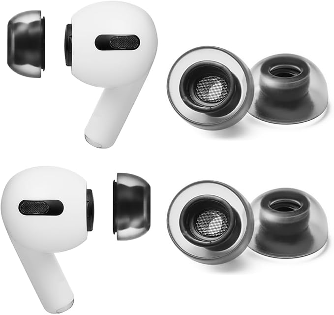 AZLA Crystal for Airpods Pro 1st & 2nd Gen (2-Pair, L) – Airpod Pro Ear Tip Replacement – Airpod Pro Tips with Premium Silicone