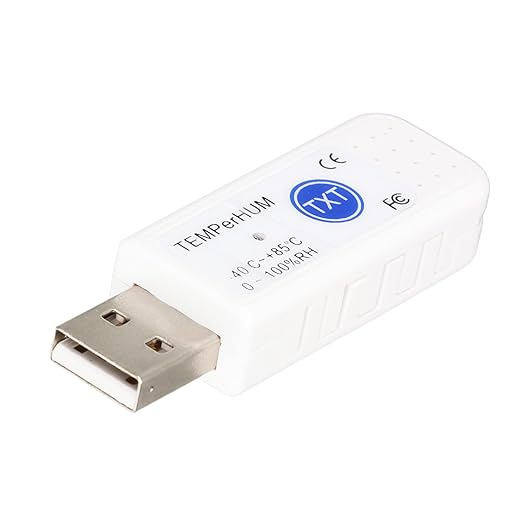 Computer USB Thermometer Data Logger, Plug and Play PC Software for Logging Temperature with Email Alarm, for Temperature and Humidity Data