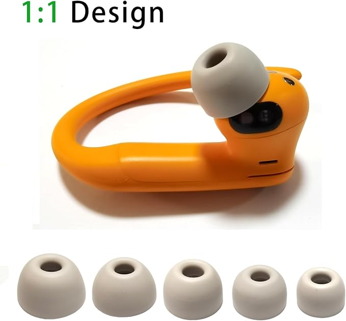 Replacement Earbud Tips for Powerbeats Pro 2 Ear Tips [10 Pairs ] – XL/L/M/S/XS Silicone Earbuds Tips Compatible with Beats Studio Buds/Beats Fit Pro/Solo Buds, Quicksand
