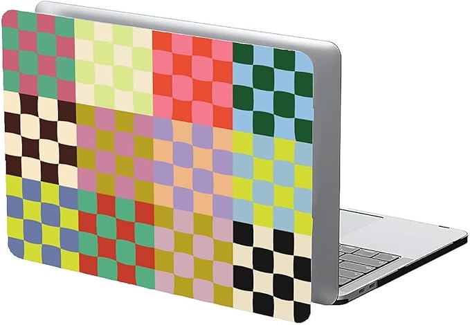 Compatible with MacBook Air 13.3 13.6 Inch Case 2022 2021 2020 2019 Plastic Hard Shell Case Cover,13.3 Pro(A1706/A1708/A1989/A2159/A2289/A2338), Colorful Checker
