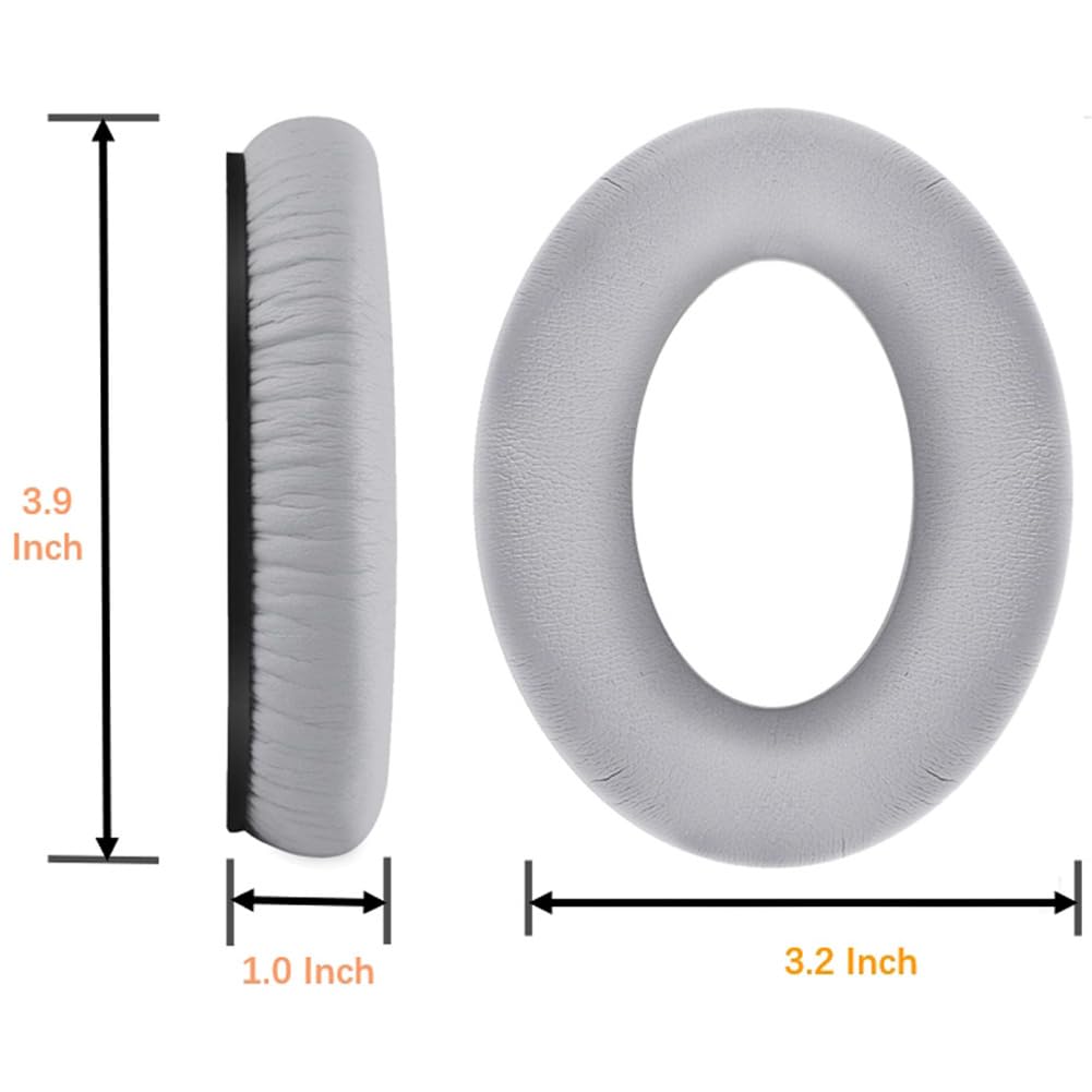 QOQOON Professional Headphone Replacement Ear Pads for Bose QuietComfort 35 QC 2 15 25 Earpads Cushion for QC2 QC15 QC25 SoundTrue SoundLink Around-Ear Headphones Ear Pads with Memory Foam (Grey)