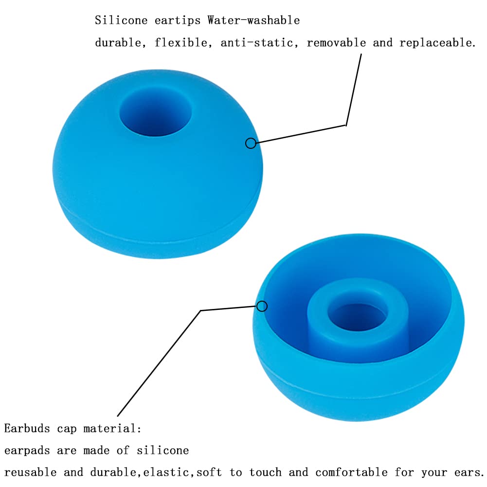WKYMY Silicone Earbud Tips Replacement Eartips Earbuds Cap Eartips Tips Compatible with Powerbeats 1/2/3 Wireless Beats by Dre Headphones,4 Pairs Ear Bud Tips
