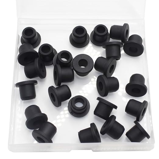 25 Pcs 3/8" Drill Hole, 1/4" ID Silicone Rubber Grommets for Wiring, Top Hat Grommets for Tubes Cables, Waterproof L-Shape O-Ring Seal Hose Gasket in Hydroponic Irrigation Systems