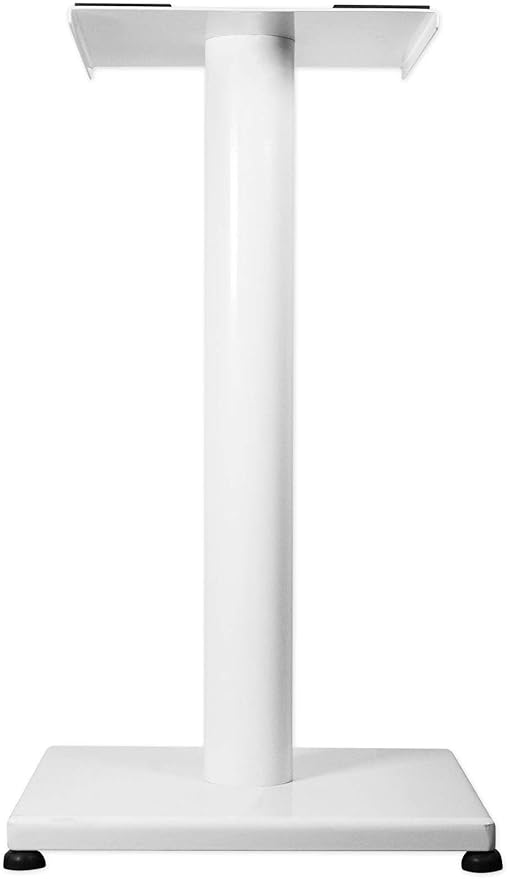 Rockville RS21W 21 inch Steel Bookshelf Speaker Stands, 60 lbs Capacity, Anti-Vibration Foam, Cable Management, for Home Audio and Studio Monitoring
