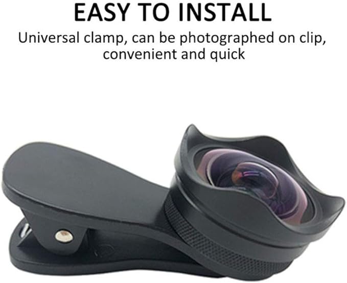 Andoer 4K Smartphone Camera Lens 0.45X Wide Angle 15X Macro Phone Lens with Universal Clip