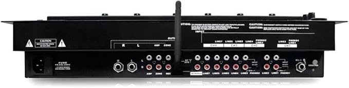 Pyle 6 Channel Mixer DJ Controller with Bluetooth, Professional Sound Digital Mixing System with LED Illumination, Slider Controls, Speed Control, 10 Band Equalizer 5U Rack Mount System - PYD1964B.5