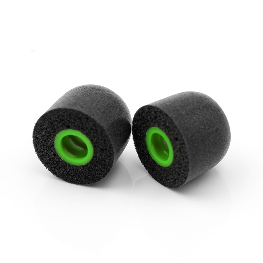 Linsoul Tripowin TP45 Spiral Groove Memory Foam Eartips, 2 Pairs in Ear Monitor Ear Plugs Suitable for 4.5mm-6.5mm Earphone Nozzle (L)