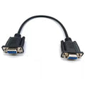 DB9 Female to VGA Female 15Pin Three-Row Signal Transmission Cable, VGA to DB9 Serial RS232 Data Cable for Mutual Transmission of Signals Between 9Pin Video Devices and Computers (5 Meter)