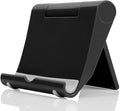 Cell Phone Stand for Desk Foldable Cell Phone Holder Desk Tablet Holder Mobile Phone Dock, Multi-Angle Universal Adjustable Tablet Dock (Black)