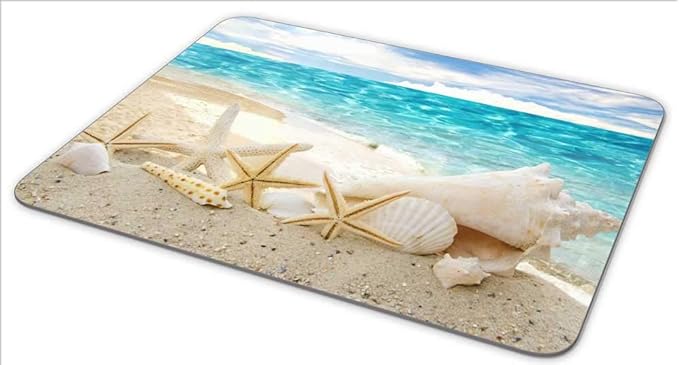 Non-Slip Rubber Mouse Pad ，Beautiful Beach Seascape Mouse pad (9.5 inch x 7.9 inch) …