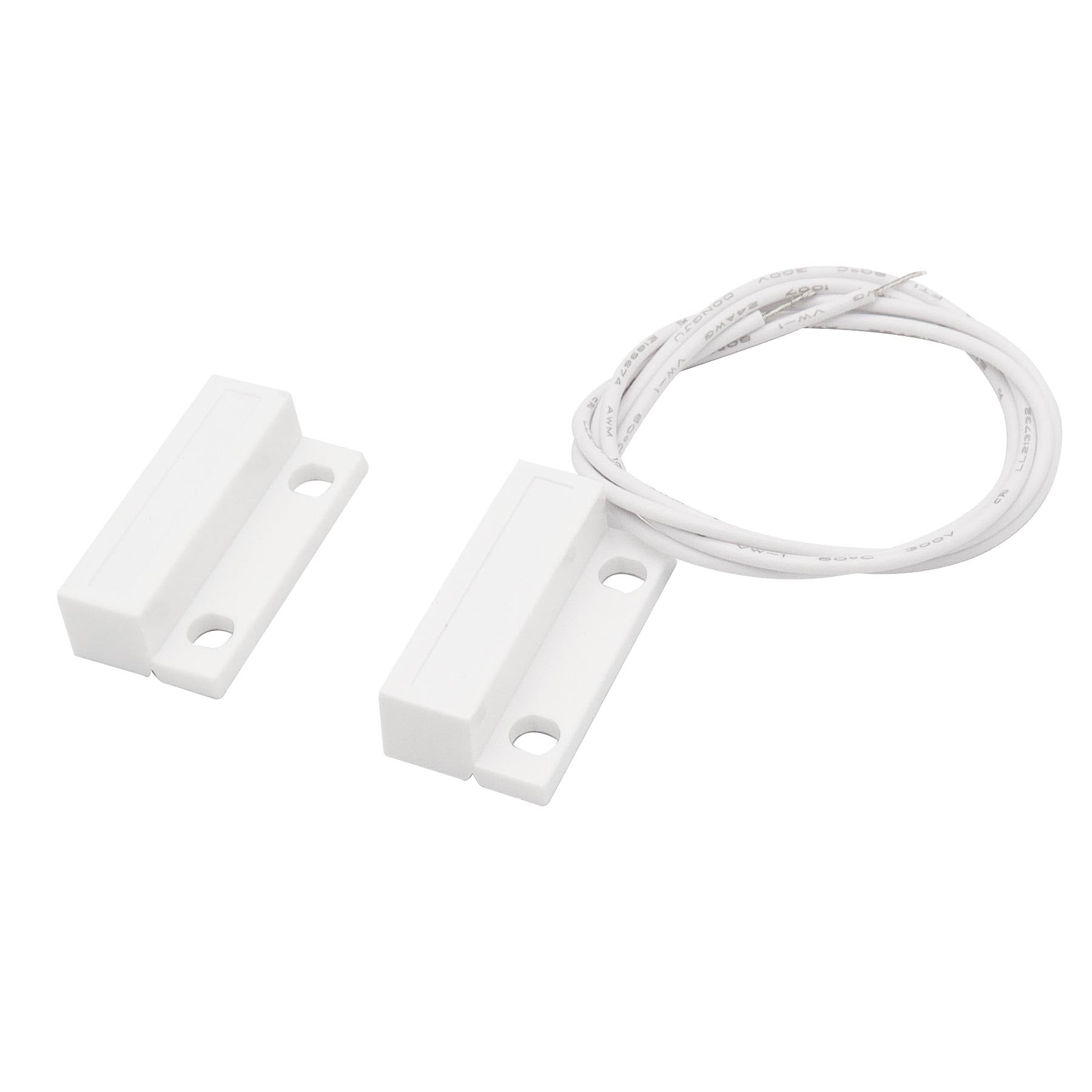 FOCMKEAS 2Pcs Magnetic Reed Switch Surface Mount, NC, 2 Wire, ABS, MC-38