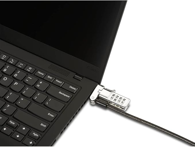 Kensington Universal 3-in-1 Combination Laptop Lock, Computer Security Locking Cable - Resettable Version (K62316WW), Black