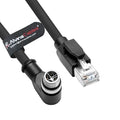 Alvin's Cables M12 X-Code 8 Pin Male to RJ45 Ethernet Cable for Cognex Keyence Camera, High-Flex Cat6a Cable for Industrial Automation, Fieldbus Module, Robotics, Right Angle 26.2ft/8m