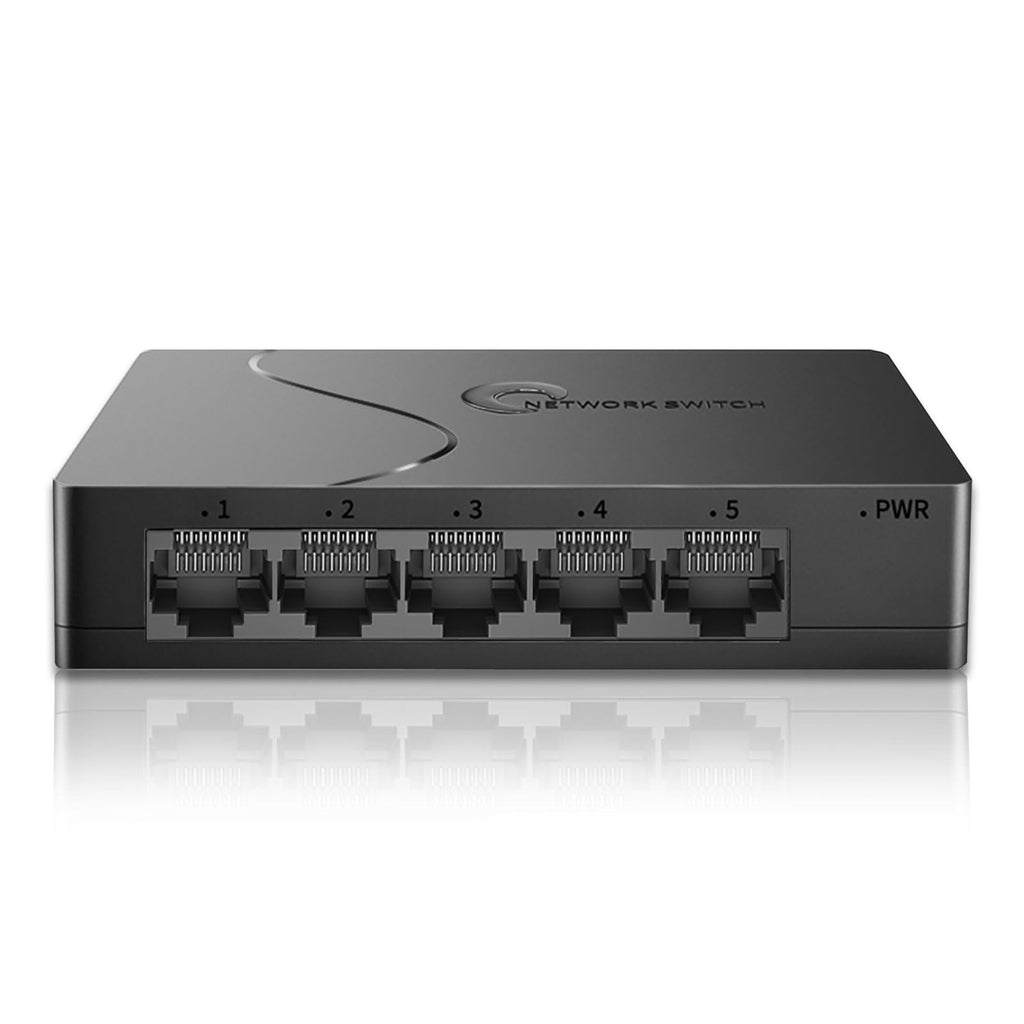 Goalake 5 Port Gigabit Managed Ethernet Switch, Easy Smart Network Splitter with VLAN & QoS, Desktop/Wall Mount, for Small Office Home Network