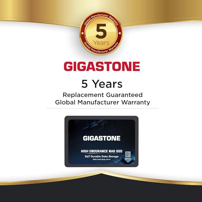 Gigastone 2TB NAS SSD Drive (8-Pack) 24/7 Durable TLC High Endurance RAID Data Storage Network Attached Storage 2.5" SATA Internal Solid State Hard Drives