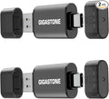 GIGASTONE 64GB Dual Flash Drive (2 Pack) Z40 USB 3.2 Gen 1, 2-in-1 Type-A & Type-C, 100MB/s Ultra Fast, Head Cap Design, Plug & Play for Smartphone/PC/Mac/TV/Car Audio, USB 2.0/3.0/3.1 Compatible