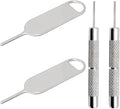 4 Pcs SIM Card Removal Openning Tool Tray Eject Pins Needle Opener Ejector Compatible with All iPhone Apple iPad HTC Samsung Galaxy Cell Phone Smartphone Watchchain Link Remover (Style B)