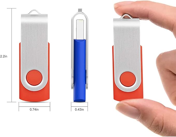 KOOTION 5 Pack 64GB USB 2.0 Flash Drive Thumb Drives - Mixed Color