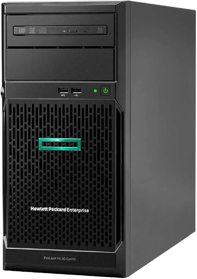 Hewlett Packard Enterprise HPE ProLiant ML30 Gen10 Plus Tower Server, Xeon E-2314 4-Core 2.8GHz, 128GB DDR4 Memory, 48TB HDD Storage, RAID, iLO, Server 2022 Standard