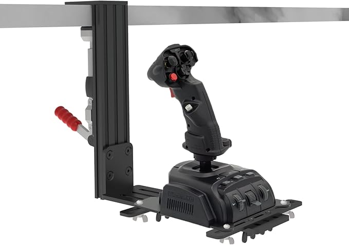 Hikig Desk Mount for Joystick and HOTAS - Compatible With Logitech X52/X52 Pro/X56/X56 Rhino, Thrustmaster T. Flight/T.16000M FCS/TCA Officer Pack Airbus Edition, VKB - 2 Pack