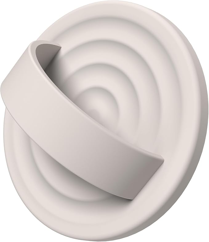 Magnetic Phone Ring Grip Holder, Silicone Finger Loop Grip, Compatible with MasSafe, Back of Phone for iPhone Pro Max/Plus/16/15/15/14/13/12 Series, Stone