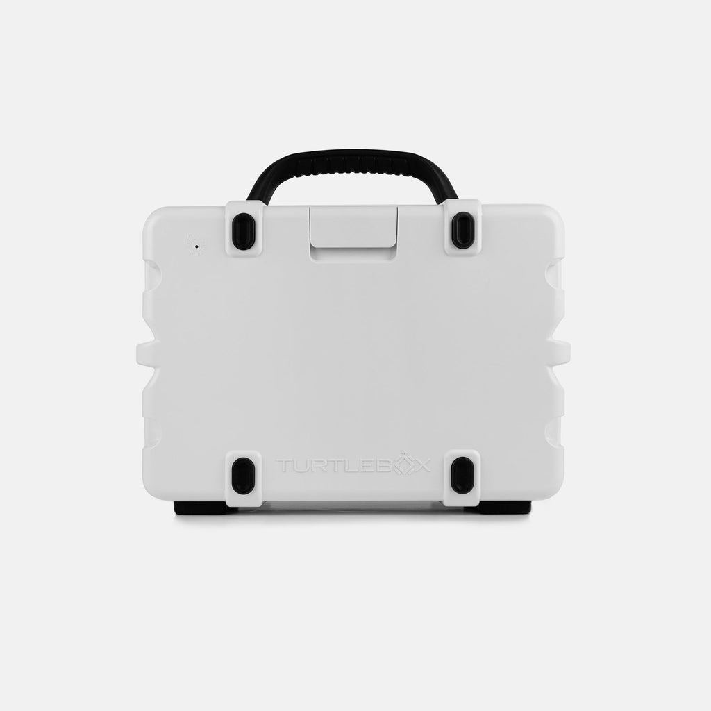 Turtlebox Original Gen 3 Outdoor Bluetooth Speaker, White/Royal Blue