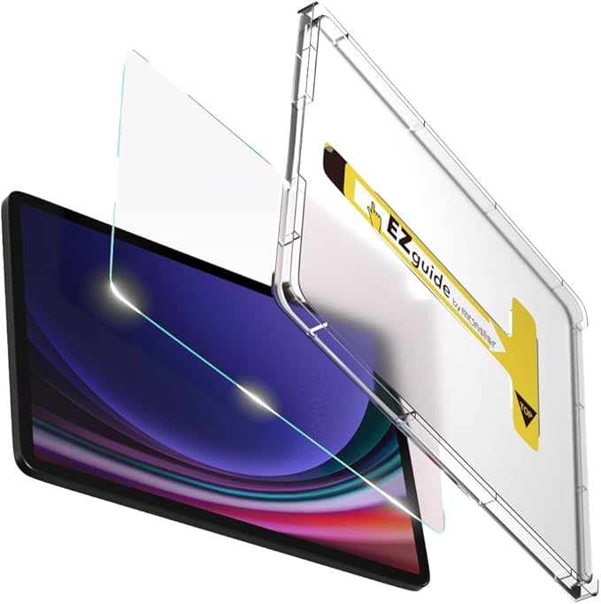 BELLEMOND Tempered Glass Screen Protector for Galaxy Tab S10 FE / S9 FE / S9 / S8 / S7 (10.9”/11”) | Blue Light Cut | EZ Guide Kit for Flawless Install | 10H | 1 Pack | Designed in Japan