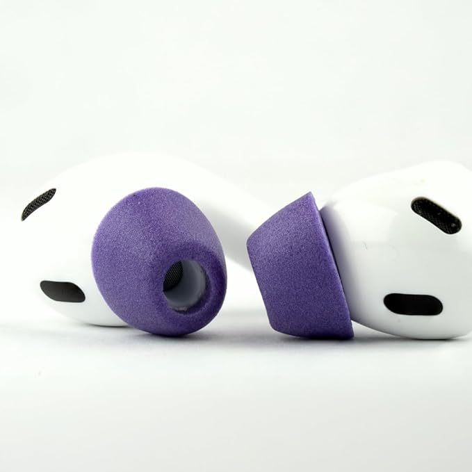 Comply TrueGrip MAX | Premium Memory Foam Replacement Earbud Tips for Apple AirPods Pro 1 & 2 | Long Lasting Comfort, MAX Durability, Secure Fit, Superior Noise Isolation| Purple (S/M/L) (3 Pairs)