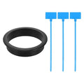 uxcell Desk Grommet, 2-3/4" (70mm) Zinc Alloy Cable Hole Cover Wire Cord Organizer with Marked Cable Ties for Home Office Desktop Wire, Black