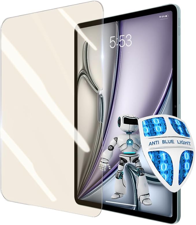 PERFECTSIGHT Anti Blue Light Screen Protector for iPad Air 11 Inch M3/M2 (7th/6th Generation, 2025/2024), [Medical-Grade HD Clear Eye Protection] Blue Light Blocking Filter 6 Radiations Tempered Glass