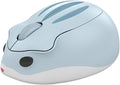 2.4GHz Wireless Mouse Cute Hamster Shape Less Noice Portable Mobile Optical 1200DPI USB Mice Cordless Mouse for PC Laptop Computer Notebook MacBook Kids Girl Men Women Mom Dad Gift (Blue)